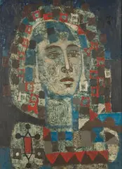 Agustín Úbeda, Tete de Femme, Oil on canvas