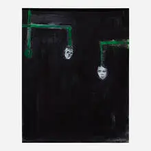 Mark Flood, The Cruise, c. 1980, acrylic on canvas board
