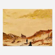 Mark Flood, Untitled, acrylic on found painting