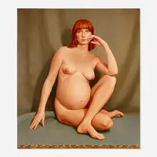 Ron Schwerin, Pregnant Nude, 2000, oil on canvas