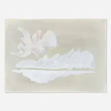 Dan Christensen, Abstract Composition in Beige and White, gouache on paper