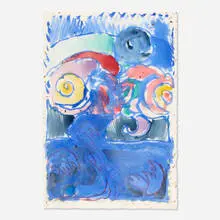 Pierre Alechinsky, Spider, 1973, watercolor on handmade paper