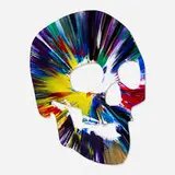 Skull Spin Painting by Damien Hirst, 2009, acrylic on paper, sold May 2020