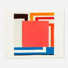 Peter Halley, Untitled, 1992, mixed media on graph paper