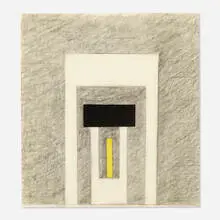 Study for Sculpture by Burgoyne Diller, 1964, graphite and collage on paper, sold May 2020