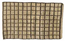 rug by Moroccan, c. 1940, hand-dyed and knotted wool, sold Mar 2006