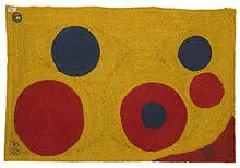 Sun weaving by Alexander Calder, 1975, wool maguey fiber, sold Mar 2006