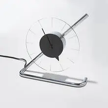 Gilbert Rohde, Z-clock, 1933, chrome-plated steel, glass, enameled metal