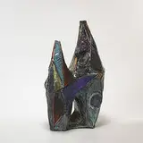 sculptural vase by Marcello Fantoni, 1959, glazed stoneware, sold Mar 2006