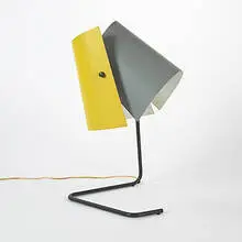 Lester Geis, table lamp, model T-5-G, 1951, enameled metal, brass