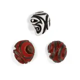 Steve Jensen, Red Star, Red River and Zebra Mask I (Three Sculptures), 1999