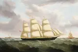 Joseph Heard, T & J. Harrison's Iron Ship Philiosopher passing Holyhead on her maiden voyage to India, 19 June 1857, oil on canvas