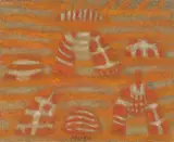 Paysannes des Îles by Zoran Mušič, 1955, Öl auf Rupfen, sold Dec 2020