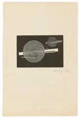 Ohne Titel (Abstraktion III) by László Moholy-Nagy, 1922, Linolschnitt auf Papier, sold Jun 2021