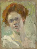 Oskar Schlemmer, Bildnis einer Frau mit Zwicker