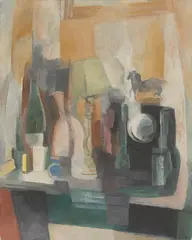 Elisabeth Epstein, Nature morte à la pendule, 1936, Öl auf Leinwand