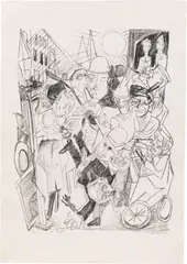 Die Straße by Max Beckmann, 1919, Lithografie auf imitiertem Japan, sold Jun 2023