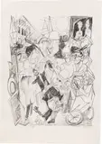 Max Beckmann, Die Straße, 1919, Lithografie auf imitiertem Japan