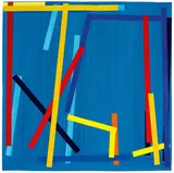 Fishing Blue III E by Imi Knoebel, 2007, Acryl auf Kunststofffolie und Collage, sold Dec 2017