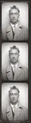 Anonym, Photomaton - Yves Tanguy, Um 1929, Vintage. 3 Sofortbilder auf einem Silbergelatineabzug, Unikat