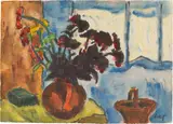 Karl Schmidt-Rottluff, Blumenstillleben. 1960er-Jahre