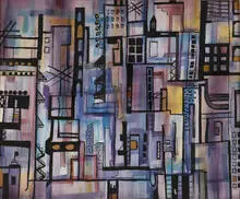 Ruth King, City Rhythm, 1945, Watercolor on paper