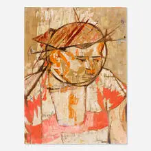 Fausto Pirandello, Untitled, oil on cardboard