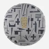 Mimmo Paladino, Shield 5, 1999, etching on Japan paper with screenprint and collage