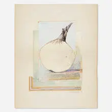 Joe Brainard, Onion, 1975, mixed media collage on paper