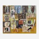 Aboudia, Gangster Beats, 2011, mixed media collage on canvas