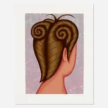 Julie Curtiss, Escargot, 2019, screenprint in colors from hand painted films on Rising Museum board