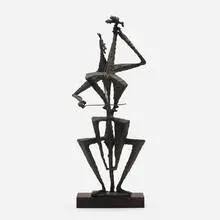 Cellist by Tony (Bernard) Rosenthal, c. 1955, bronze, sold May 2020