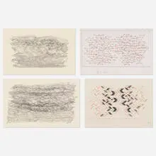 Sewell Sillman, collection of four drawings, ink on paper