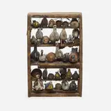 Barry Cohen, Construction # 35, 1988, box, painted wood birds and typed paper