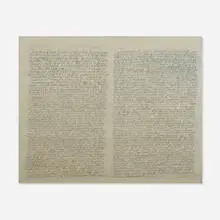 George Deem, Double Paragraph, 1962, oil on canvas