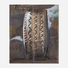 Untitled by Richard Estes, gouache, ink and pencil on paper laid to paper, sold Mar 2020