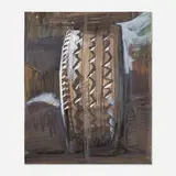 Richard Estes, Untitled, gouache, ink and pencil on paper laid to paper
