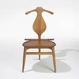 Valet chair by Hans J. Wegner, 1953, teak, leather, brass, sold Mar 2006