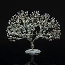 untitled (Bush Form) by Harry Bertoia, c. 1965, beryllium copper with applied patina, sold Mar 2006