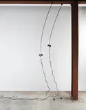 Molla lamps, pair by Cesare Leonardi and Franca Stagi, 1971, chrome-plated steel, plastic, rubber, sold Mar 2006