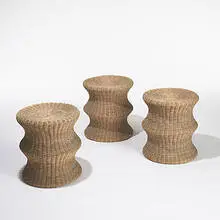 Eero Aarnio, stools, set of three, c. 1965, wicker