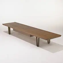 Long John coffee table by Edward Wormley, c. 1946, bleached mahogany, sold Mar 2006