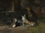 Josef Schmitzberger, An unusual guest, oil on canvas