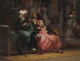 Frederick Arthur Bridgman, The appraisal, oil on panel