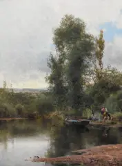 Emilio Sánchez-Perrier, Dia de Septiembre, oil on panel