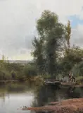 Emilio Sánchez-Perrier, Dia de Septiembre, oil on panel
