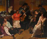 Eugenio Vivo Tarin, La canción, oil on canvas