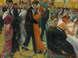 Gabriel Deluc, Le cabaret, oil on canvas laid down on panel