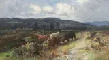 Joseph Denovan Adam, Jr., Cattle amongst the gorse, oil on canvas