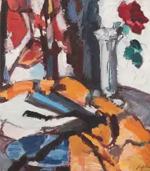 Samuel John Peploe Rsa, Red Rose, 1931, oil on canvas